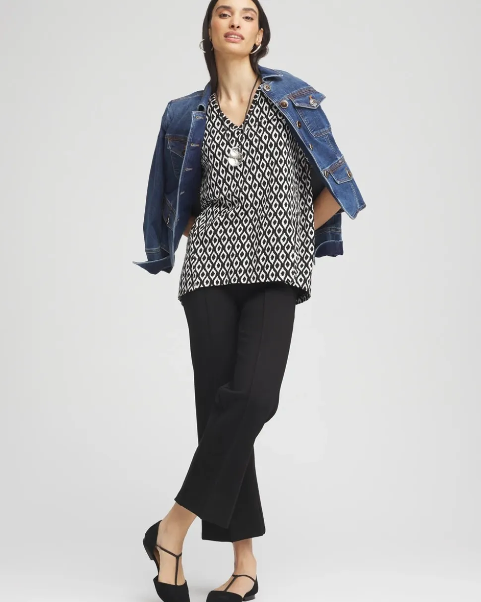 Graphic Slub V-Neck Tee