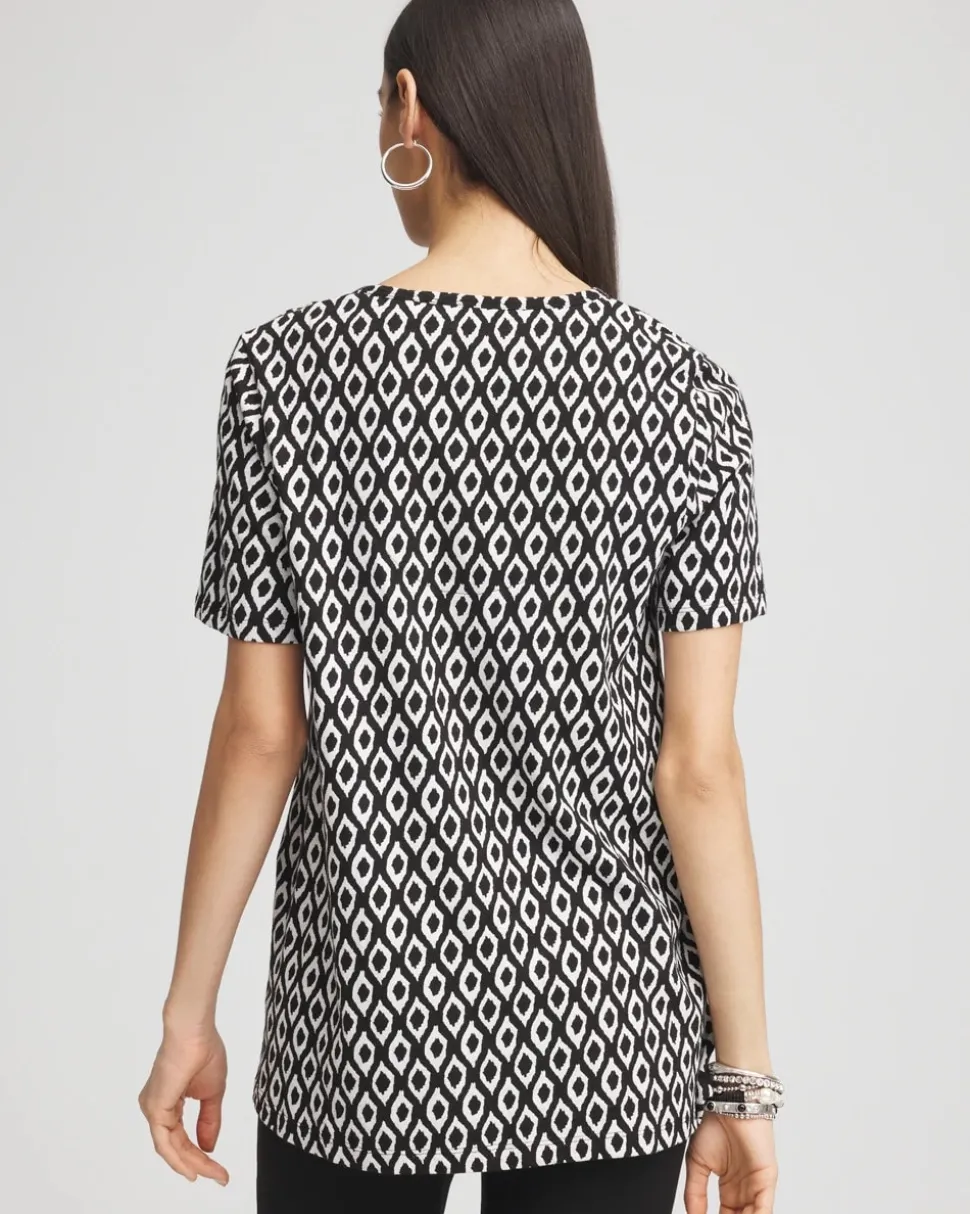 Graphic Slub V-Neck Tee