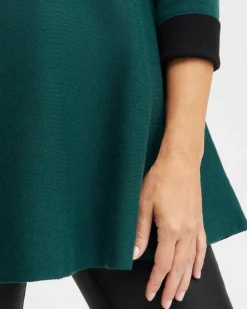 Green Double Knit Pullover Sweater