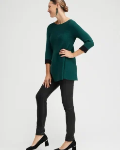 Green Double Knit Pullover Sweater