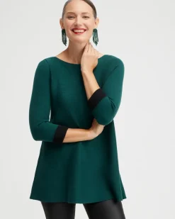 Green Double Knit Pullover Sweater