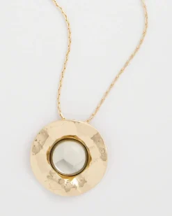 Green Gold Short Pendant Necklace