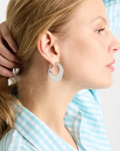 Hammered Hoop Earrings
