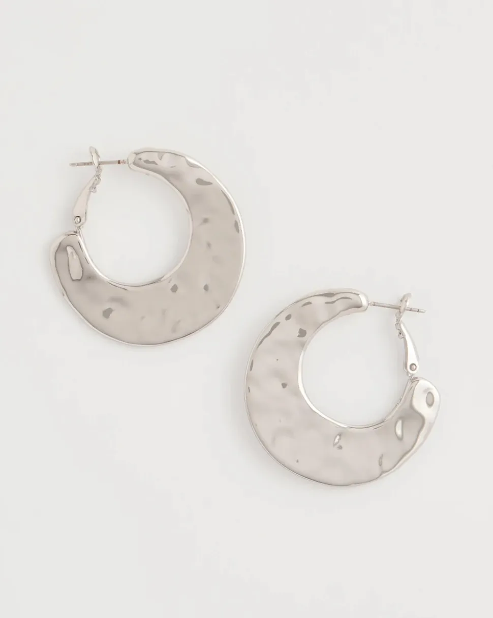 Hammered Hoop Earrings