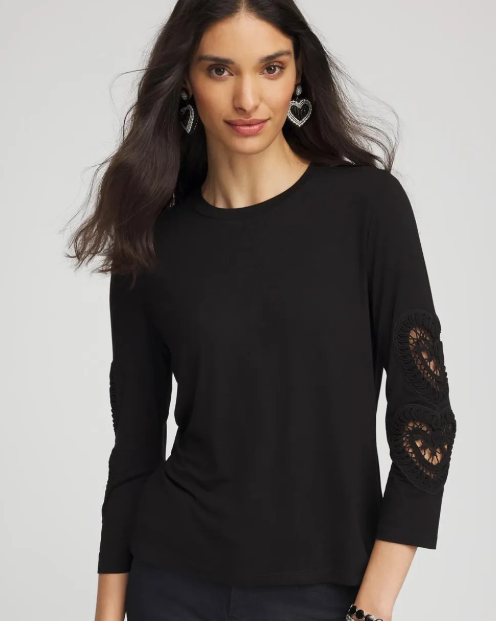 Heart Sleeve Detail Tee
