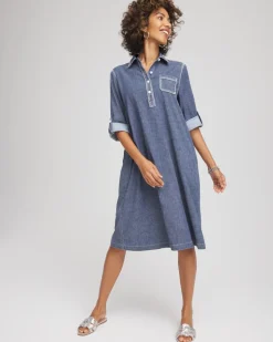 Hemp-Denim Short Dress
