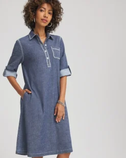 Hemp-Denim Short Dress