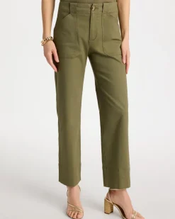 High Hem Straight Crop Pants