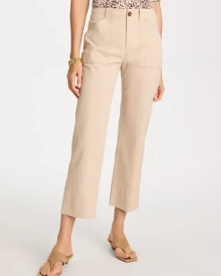 High Hem Straight Crop Pants