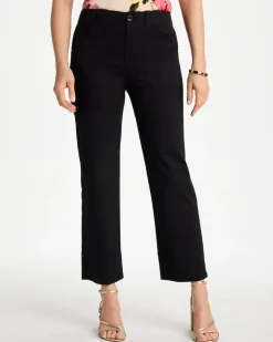 High Hem Straight Crop Pants