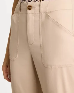 High Hem Straight Crop Pants