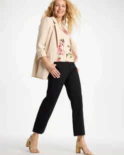 High Hem Straight Crop Pants