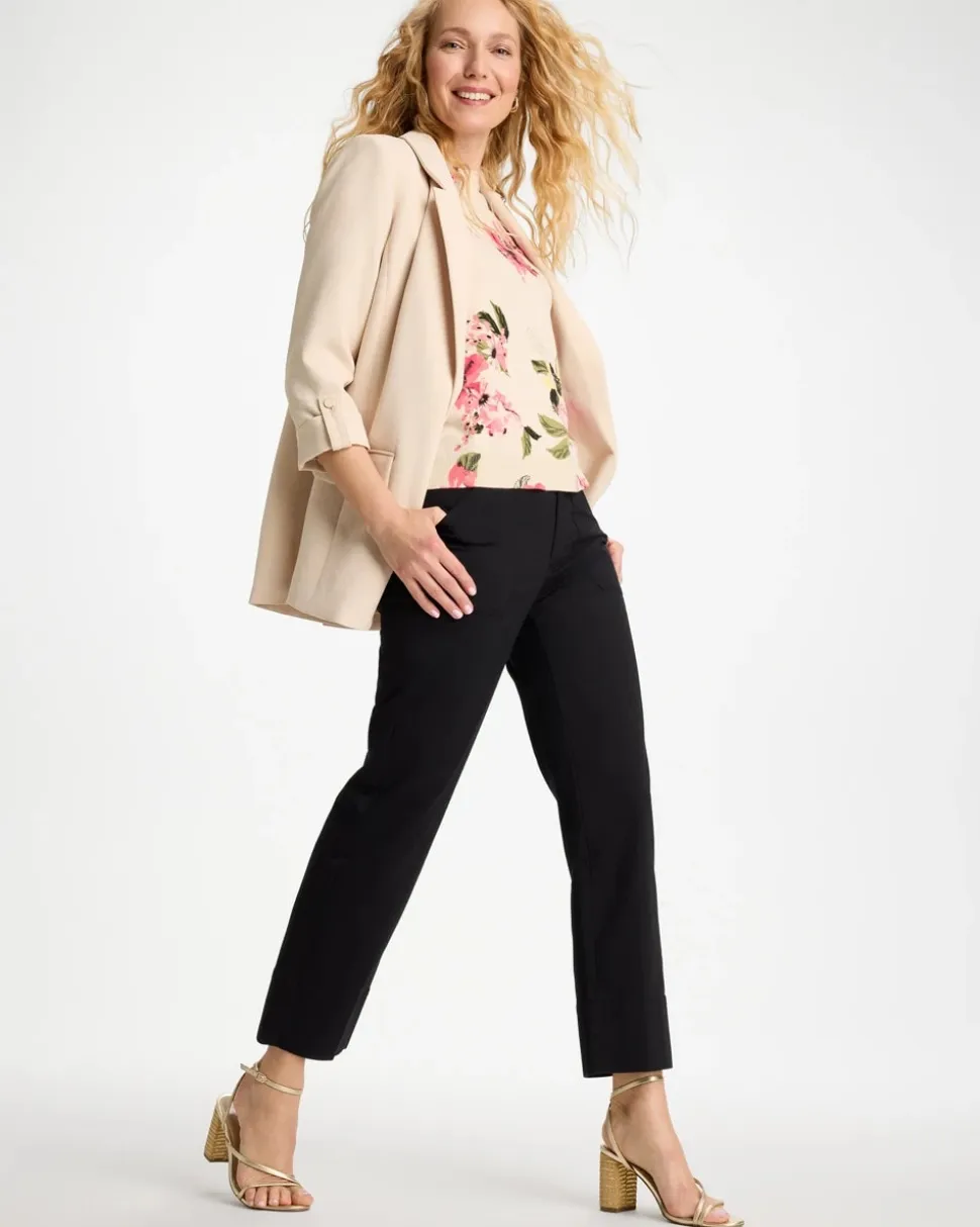 High Hem Straight Crop Pants