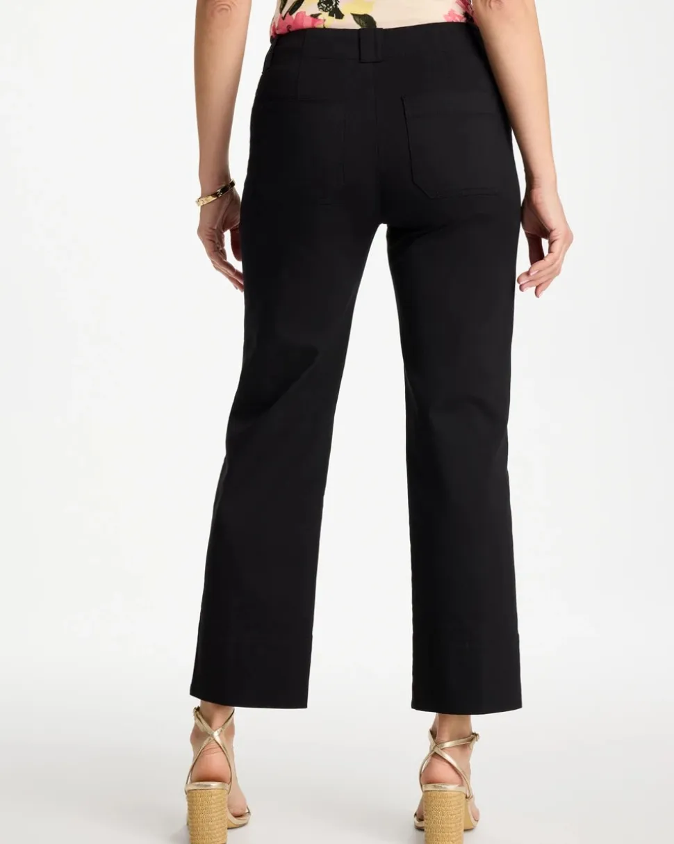 High Hem Straight Crop Pants