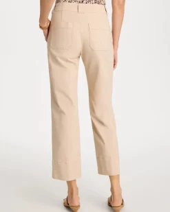 High Hem Straight Crop Pants