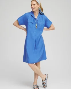 High-low Linen Shirtdress