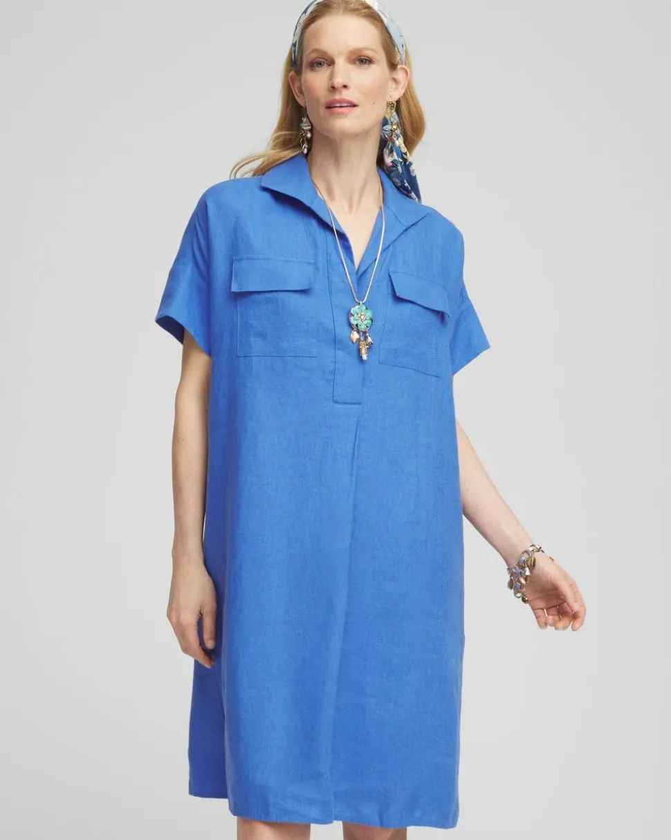 High-low Linen Shirtdress