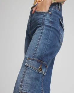 High-Rise Wide-Leg Utility Jeans
