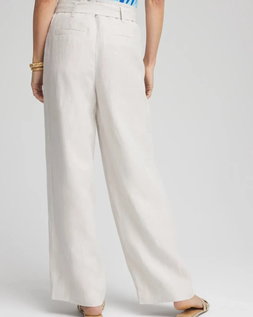 Hollywood Waist Belted Linen Pants