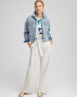 Hollywood Waist Belted Linen Pants