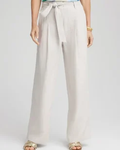 Hollywood Waist Belted Linen Pants
