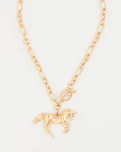 Horse Pendant Toggle Necklace