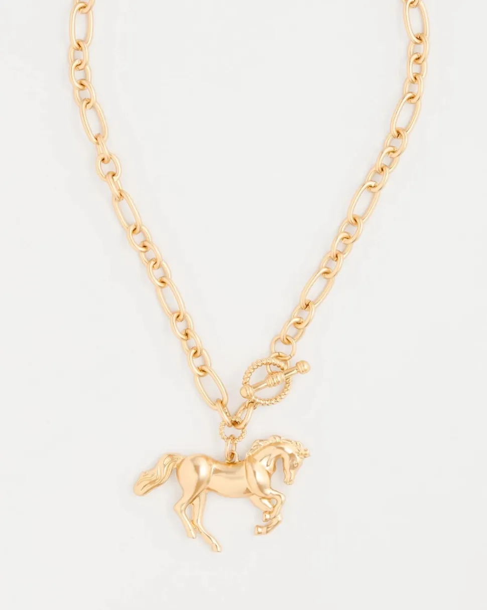 Horse Pendant Toggle Necklace