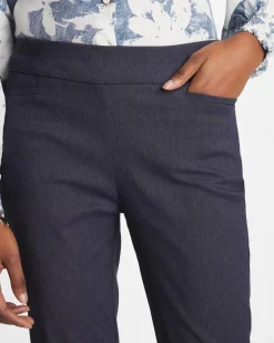 Indigo Brigitte™ Slim Pull-On Ankle Pants