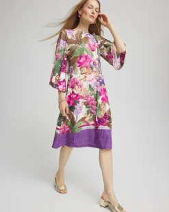 Island Angel-Sleeve Boat Neck Dress