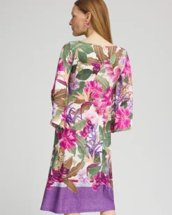 Island Angel-Sleeve Boat Neck Dress