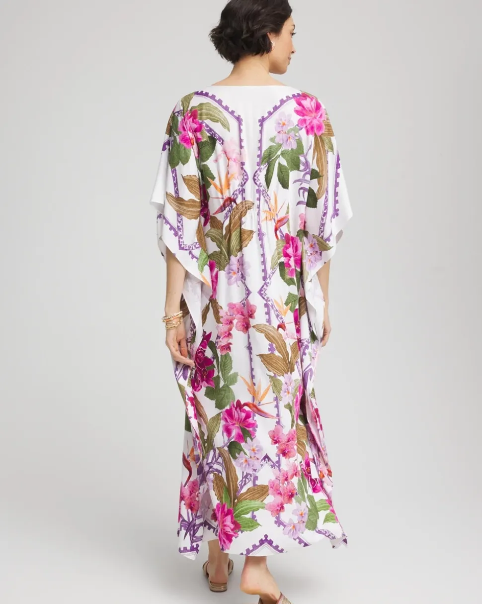 Island Cinch-Waist Kaftan Dress