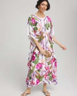 Island Cinch-Waist Kaftan Dress