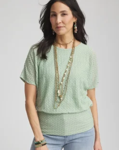 Jacquard Banded Hem Top