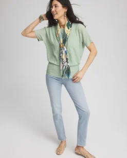 Jacquard Banded Hem Top