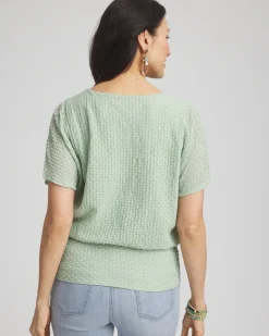Jacquard Banded Hem Top
