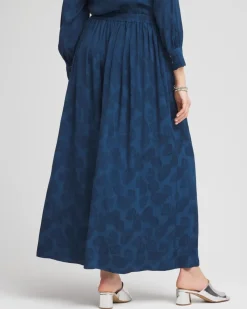 Jacquard Culotte Wide-Leg Pants