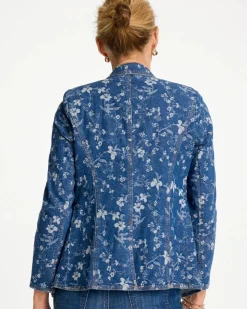 Jacquard Denim Blazer