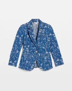 Jacquard Denim Blazer