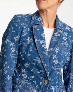 Jacquard Denim Blazer