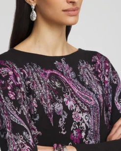 Jacquard Paisley Pullover Sweater