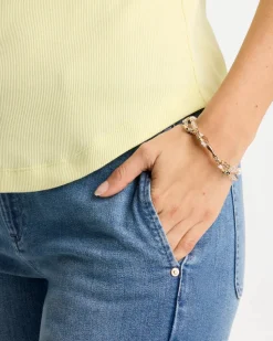 Jasper Stone Beaded Stretch Bracelet