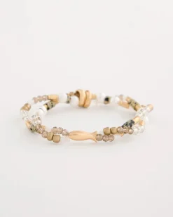 Jasper Stone Beaded Stretch Bracelet