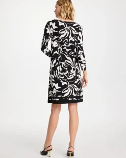 Jersey Knit Boatneck Shift Dress