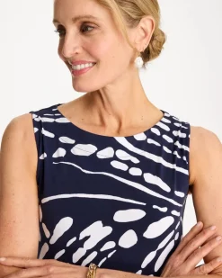 Jersey Knit Printed Shift Dress