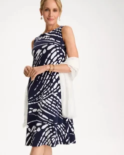 Jersey Knit Printed Shift Dress