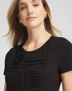 Jersey Knit Ruched Front Tee