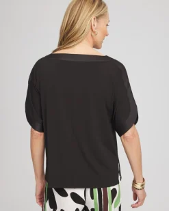 Jersey & Satin Dolman Tee