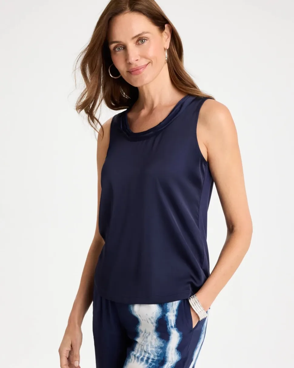 Jersey Satin Tank Top
