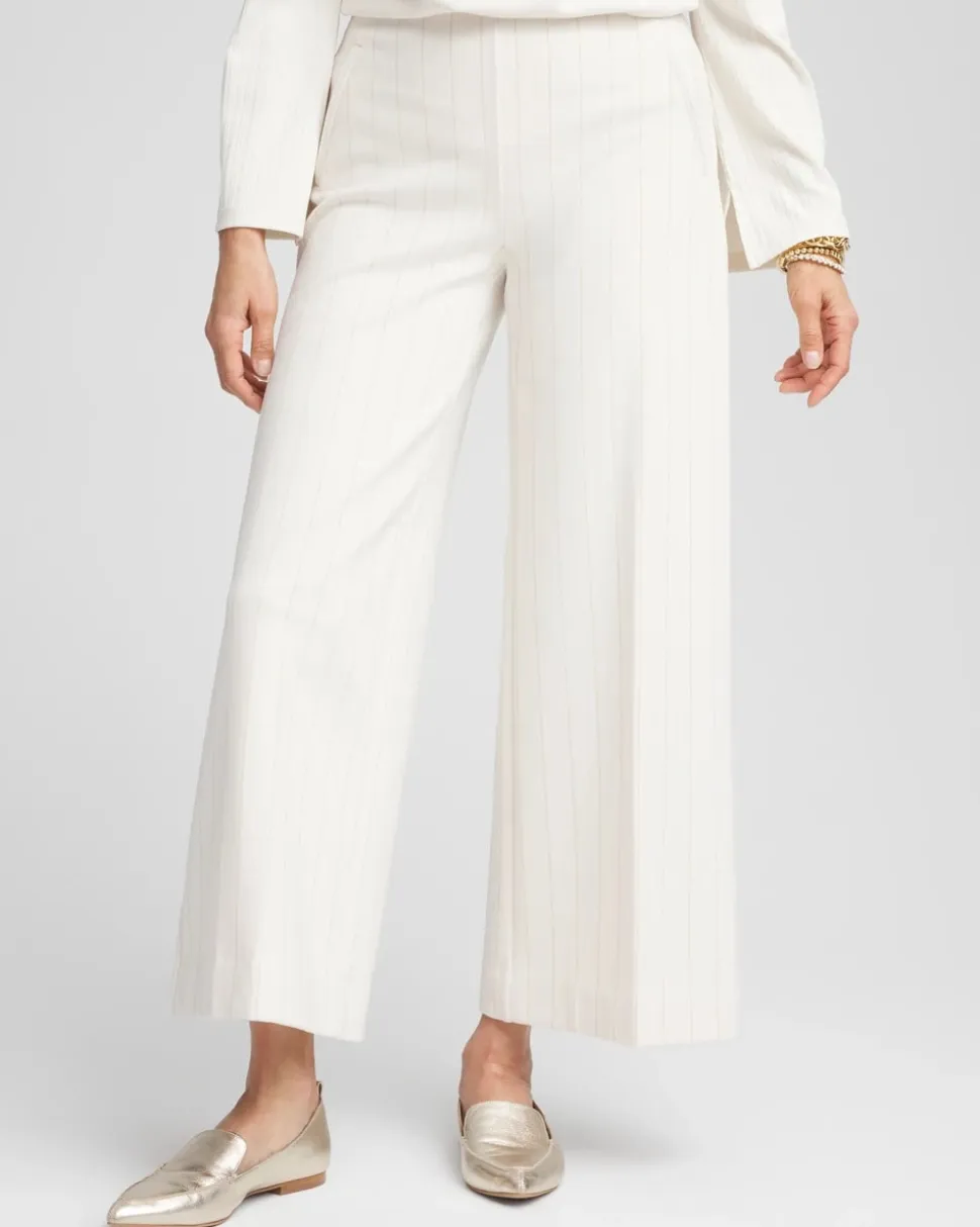 Juliet 360 Pinstripe Wide-Leg Pants