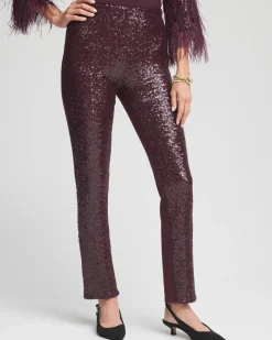 Juliet Sequin Front Ankle Pants